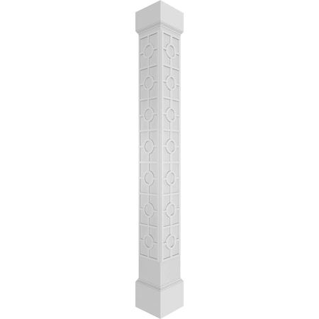 Ekena Millwork Craftsman Classic Square Non-Tapered Koroluck Fretwork Column w/ Mission Capital & Mission Base CC1209ENKORMIMI